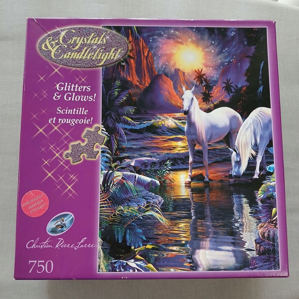 Eternal Mystery 750-piece jigsaw puzzle Crystals & Candlelight Glitters & Glows!